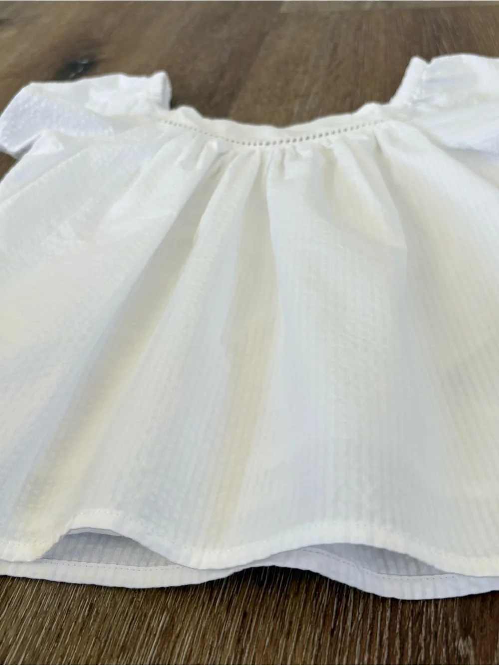 NWOT Janie and Jack White Flutter Sleeve Cotton Seersucker Top Sz: 4T | Summer